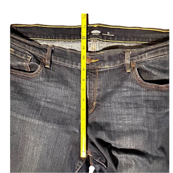 Womens Bootcut Jeans Size 16 Dark Wash Denim Mid-Rise Classic 5-Pocket Style - Picture 6 of 16